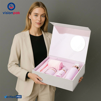Caja de Regalo de Cartón con Decoración Floral y Perfume Personalizado, Impresión de Paquete de Chocolate, Caja de Regalo Magnética Plegable de Lujo para Navidad