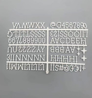 Lettres en plastique blanc de 3/4 pouces pour tableau de lettres en feutre modifiable, y compris les symboles, les chiffres et les lettres