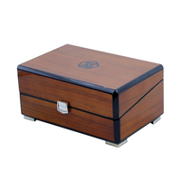 Boîte à montre en bois laqué brillant pour une seule montre, boîte de rangement pour montre de luxe, boîte d'emballage avec logo personnalisé, fabriqué en Guangdong