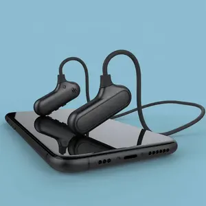 Earphone Nirkabel Telinga Terbuka Hadiah Termurah Headphone Konduksi Udara Antiair Bluetooth 5.0 Ringan dengan Mikrofon