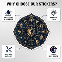 Autocollants personnalisés découpés à la forme, design surf océan, vinyle brillant avec revêtement UV, autocollant imperméable imprimé avec logo pour ordinateur portable, coque de téléphone, journal
