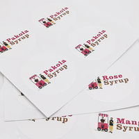 Étiquette adhésive découpée sur mesure pour emballage, impression papier, avec nom et logo personnalisés
