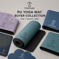 Tapis de yoga orthopédique en PU lisse Yugaland, tapis en caoutchouc haute densité pour la physiothérapie et le Pilates