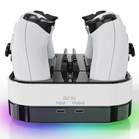 USB Typ-C RGB-Licht P5 Kabellose Schnell-Dual-Controller-Ladestation für PlayStation5 DualSense PS5 PS Portal Konsole