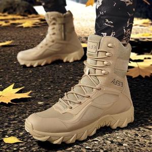 Bottes tactiques montantes de style <span class=keywords><strong>militaire</strong></span> pour hommes - Chaussures de randonnée, de travail et d'escalade en extérieur, pour la jungle et le désert (tissu en maille KPU) - Product Image 3