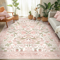 Custom OEM ODM Meadow Washable Print Rugs Cream Multi Color Runner Private Label Non-slip Soft Carpet Runner for Home Decor