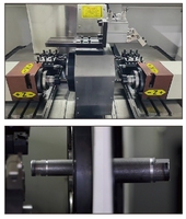 Centre de tournage CNC automatique à double broche haute performance avec commande Fanuc pour le traitement des tuyaux de forage