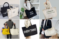 Sac fourre-tout en toile de coton personnalisé, grand format, stéréoscopique, écologique, pour la plage et l'extérieur