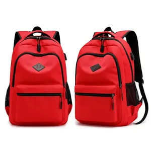 15.6 "กระเป๋าแล็ปท็อปอเนกประสงค์กระเป๋านักเรียนกระเป๋าเป้กันน้ำพร้อม USB