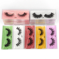 Kit d'extension de cils longs naturels en gros Faux cils à bande complète avec brosse à cils et pince à épiler
