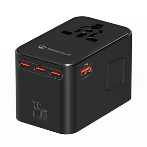 Wontravel Universal World <b>Plug</b> 5 <b>USB</b> Internationale 75W Travel Adaptor All in One Travel <b>Adapter</b> - Product Image 1