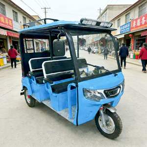 Mototaxi de 3 Ruedas, Triciclo Motorizado con Asientos de Doble Fila, Motocicleta de Gasolina <span class=keywords><strong>para</strong></span> Pasajeros - Product Image 1