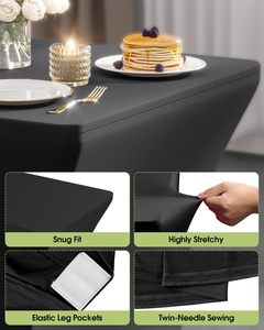 Cao cấp căng Polyester Spandex bảng bìa-4,5, 6,8ft Kích thước đàn hồi được trang bị Khăn trải bàn cho nhà, nhà hàng & sự kiện - Product Image 2