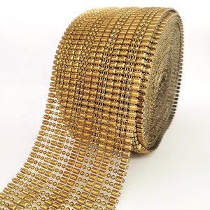 Bán buôn 16 hàng Dải vàng sequins vàng ngọc trai nhựa rhinestone cắt cuộn cho may trang trí nội thất - Product Image 3