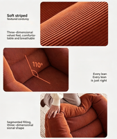 Fauteuil relaxant : Parfait pour se prélasser ou s'endormir, canapé simple compact pour la chambre, idéal pour se détendre dans le salon