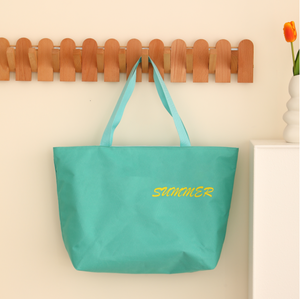 מפעל ישיר קיבולת גדולה ישירה תיק מרקם מודפס באיכות גבוהה בד בד לנערות תיק חוף בנות - Product Image 4