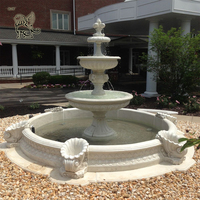 Fontaine de jardin BLVE, décoration paysagère, grande fontaine en marbre pour l'extérieur