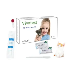 Vivatest Kit de diagnóstico rápido de Antibodies para gatos e peritonite, kit veterinário para animais de estimação