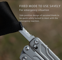 GHK Pince multi-outils pliante 16 en 1 pour la survie d'urgence en plein air avec gros ciseaux et tournevis Petite quantité minimale de commande personnalisable OEM