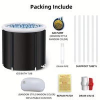 FDFIT Bestseller Baignoire Gonflable Portable Pliable Autoportante Isolée en PVC pour Trempage à Froid Taille Adulte, Seau à Glace