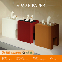 Présentoir de rangement en vrac Spazepaper, présentoir pliable pour bijoux en papier, comptoir de présentation de détail, table de présentation pop-up pour stand de vente au détail