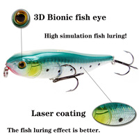 LUTAC Top Water Trolling Lure 95mm/14g Long Casting Floating Crayon Lures ABS Plastic Laser Coating VMC Treble Hook Hard Baits
