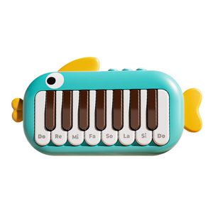 Nouveaux modèles d'instruments de percussion en gros : Jouet musical électronique en plastique à frapper, motif dessin animé, MoeFish Piano Musical Toy - Product Image 1
