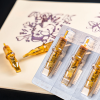 Grosir Kustom 20pcs 0.25/0.3/0.35mm 1RL 3RL 5RL 7RL 9RL 14RL 5RM 7RM 9RM 7RS RL RM RS M1 Jarum Cartridge Tato Sekali Pakai