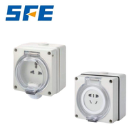 Interrupteur d'isolement de charge étanche 3 broches SFE SF-56510S/56515S, prise universelle 220-240V avec couvercle transparent