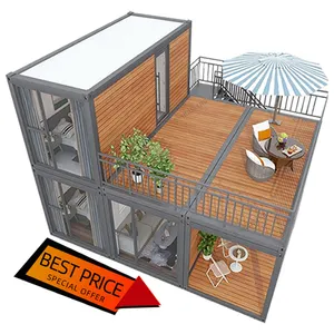 Luxury folding container house 20ft modern portable prefab bolt folding container houses for living and office