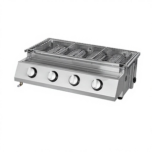 Parrilla de Barbacoa Comercial de Acero Inoxidable a Gas con Quemador de Piedra Volcánica para Cocinar Kebab - Product Image 2