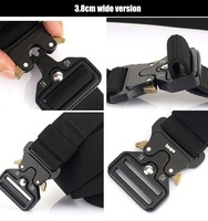 Ceinture en tissu nylon avec boucle en alliage métallique, sangle de sport tissée, ceinture tactique à dégagement rapide
