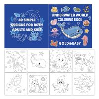 Nouveau livre de coloriage livre de coloriage 40 feuilles monde sous-marin dessin animé Doodle 4 enfants livre de coloriage