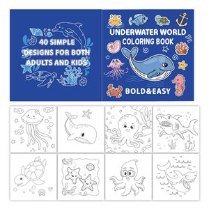 Nuevo libro <span class=keywords><strong>para</strong></span> <span class=keywords><strong>colorear</strong></span> 40 hojas mundo submarino <span class=keywords><strong>dibujos</strong></span> animados Doodle 4 niños libro <span class=keywords><strong>para</strong></span> <span class=keywords><strong>colorear</strong></span> - Product Image 2