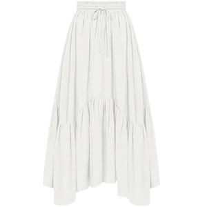 Moda europea americana estate rinascimentale elegante gonna lunga <span class=keywords><strong>a</strong></span> pieghe <span class=keywords><strong>a</strong></span> <span class=keywords><strong>vita</strong></span> <span class=keywords><strong>alta</strong></span> per donna dolce - Product Image 5