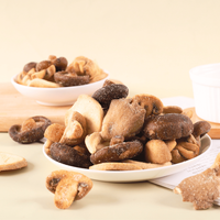 Groothandel Vf Mixed Crisp Shiitake & Agaricus Albus Champignons Bulk Vacuüm Gebakken Fruit & Plantaardige Grondstoffen Zoute Smaak