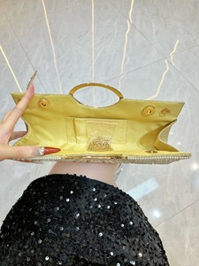 New Fashion Elegant High-end China Origin Magnetic Buckle Closure Polyester <b>Clutch</b> Evening Bag Shiny Pearl Decoration Tanjing - Product Image 3