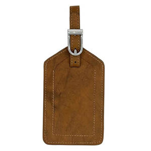 Etiqueta de Equipaje de Cuero Genuino Multicolor con Grabado de Iniciales, Accesorio de Viaje Informal, Etiqueta de Maleta con Logotipo Personalizado, a la Moda - Product Image 2