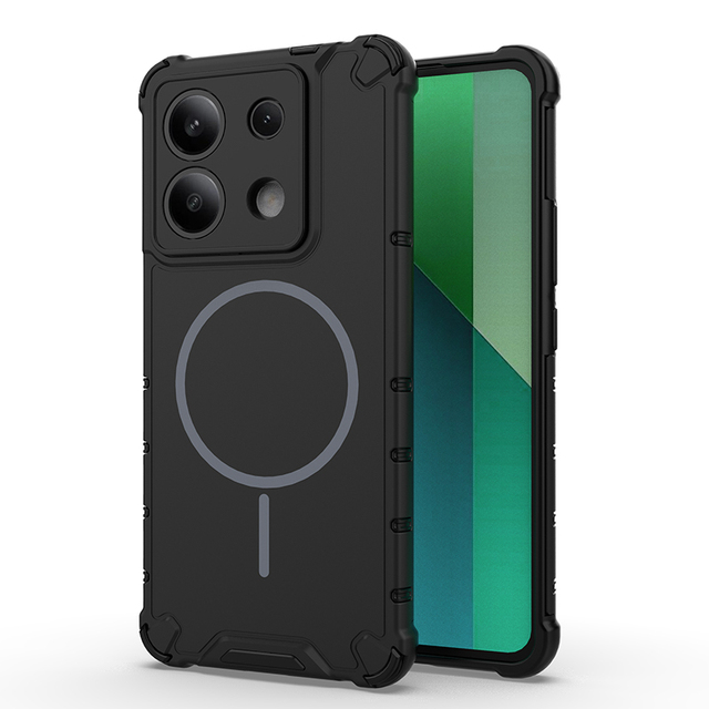 Customized Factory Price Cheap TPU+PC Strong Protection Anti-Drop Magnetic Wireless Charging Phone Case for Redmi Note 13 Pro