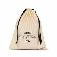 Sac anti-poussière en coton biologique réutilisable pour le rangement de sacs de luxe avec fermeture éclair de protection imprimée – Vente en gros