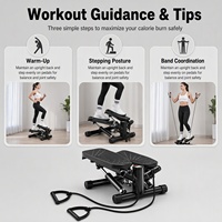 Pédales antidérapantes pour bandes de résistance à domicile, petit stepper d'exercice pour fitness