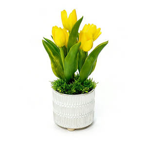 <span class=keywords><strong>Prix</strong></span> de gros, petite tulipe artificielle chic dans un <span class=keywords><strong>pot</strong></span> <span class=keywords><strong>en</strong></span> céramique, fleurs artificielles, tulipe pour une décoration de bureau mignonne - Product Image 1