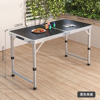 Table élévatrice manuelle Table élévatrice portable pliante pour l'extérieur, marché de nuit