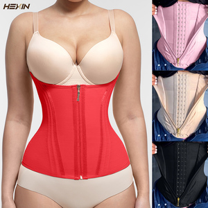 Hexin Chất Lượng Cao 3 Màu Sắc 15 Thép Boned Móc Fajas Cơ Thể Đường Cong Giảm Béo Eo Huấn Luyện Viên Vành Đai Underbust Trimmer <span class=keywords><strong>Shaper</strong></span> Vest - Product Image 1