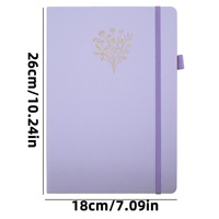 Ensemble de carnets en cuir PU souple imprimés sur mesure, format B5, reliure à fil, couverture en papier pour bureau et école, journal, carnet de notes
