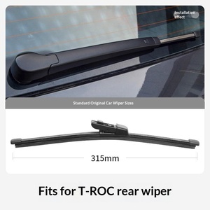Spazzole <span class=keywords><strong>tergicristallo</strong></span> in gomma senza telaio anteriori e posteriori compatibili con FAW-Volkswagen T-ROC OLIVER, modello 20/21, all'ingrosso - Product Image 4