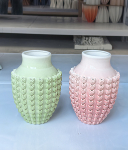 Jingdezhen แจกันเซรามิกพิมพ์ลาย3D สีเขียว/ชมพูคุณภาพสูง3D เซรามิกพิมพ์ลายศิลปะสมัยใหม่ชิ้นงานศิลปะ - Product Image 2