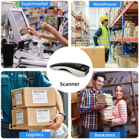 Escáner de Códigos QR Portátil Ligero USB CMOS 1D 2D JINGXIN, Lector de Códigos de Barras Inalámbrico Bluetooth de 2.4GHz