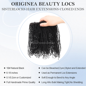 Extensions de dreadlocks Sister Locs Originea 0,2 cm en cheveux humains, micro-dreadlocks permanentes douces, 6-18 pouces - Product Image 3