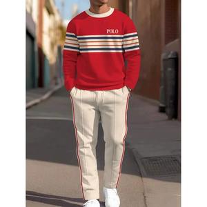 Conjunto de chándal de algodón grueso lavado Conjunto de sudadera y pantalones de chándal con logotipo personalizado para hombre - Product Image 4